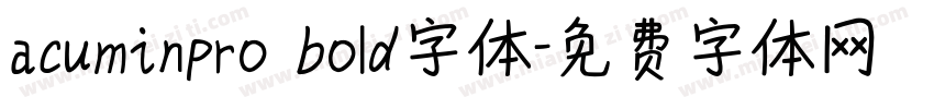 acuminpro bold字体字体转换